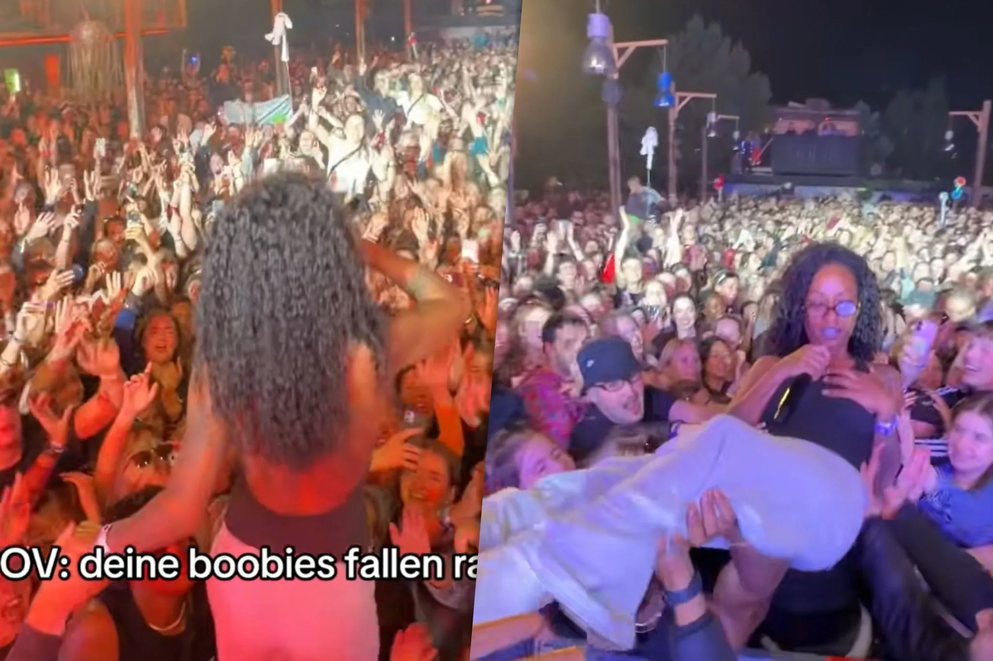 Krasser Fail – Nura fallen beim Stage Dive die Brüste aus dem Oberteil